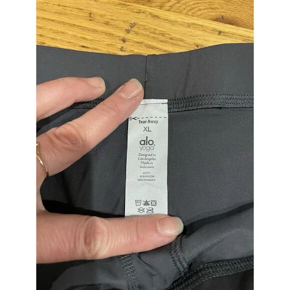 Alo Women's Gray Drawstring Waist Leggings Pants X-Large XL - Picture 5 of 10